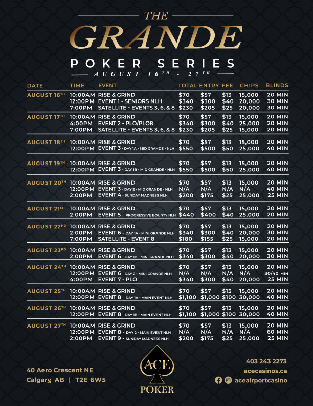 Poker Room In Calgary ACE Airport Casino