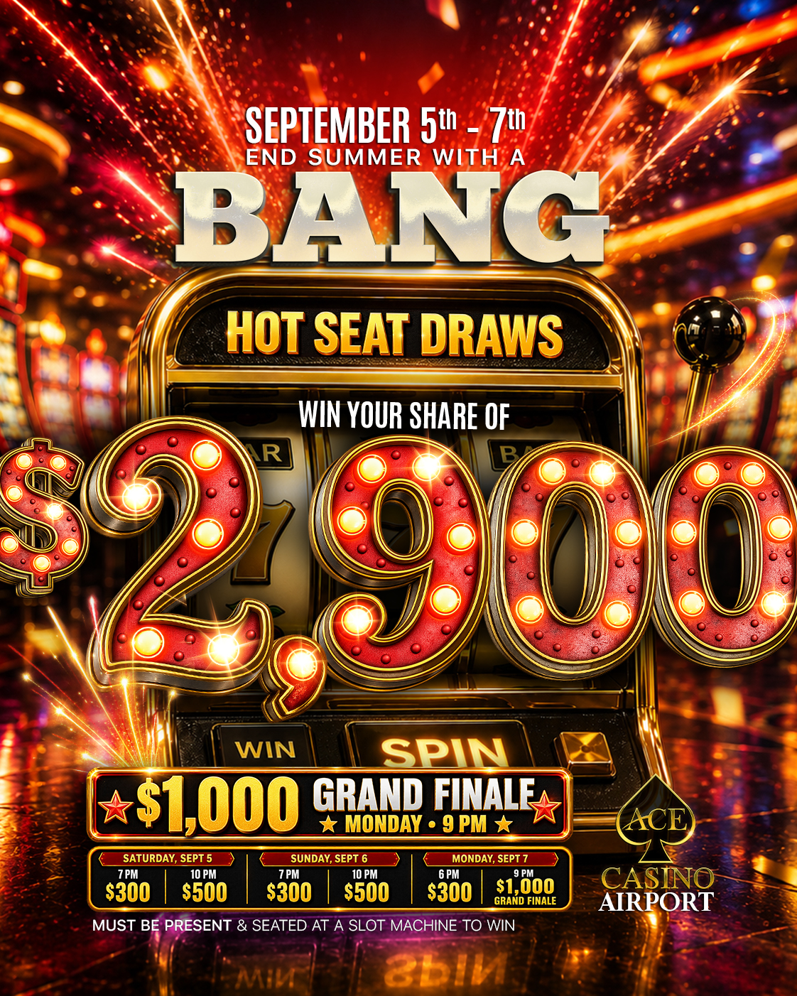 End Summer With a Bang Labour Day Weekend Hot Seat Draws